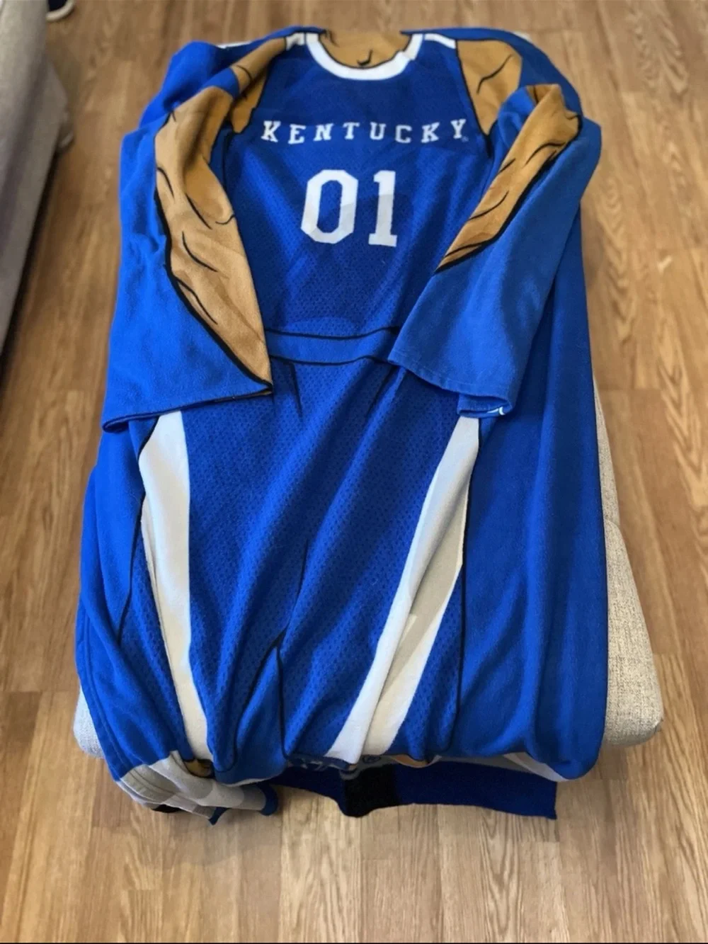 Kentucky 01 Blue Basketball Jersey Snuggie blanket